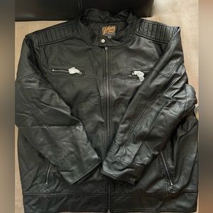 BNWT Johnny Bigg Faux leather Motorcycle jacket. Men’s 5X AU size (fits like 3X)